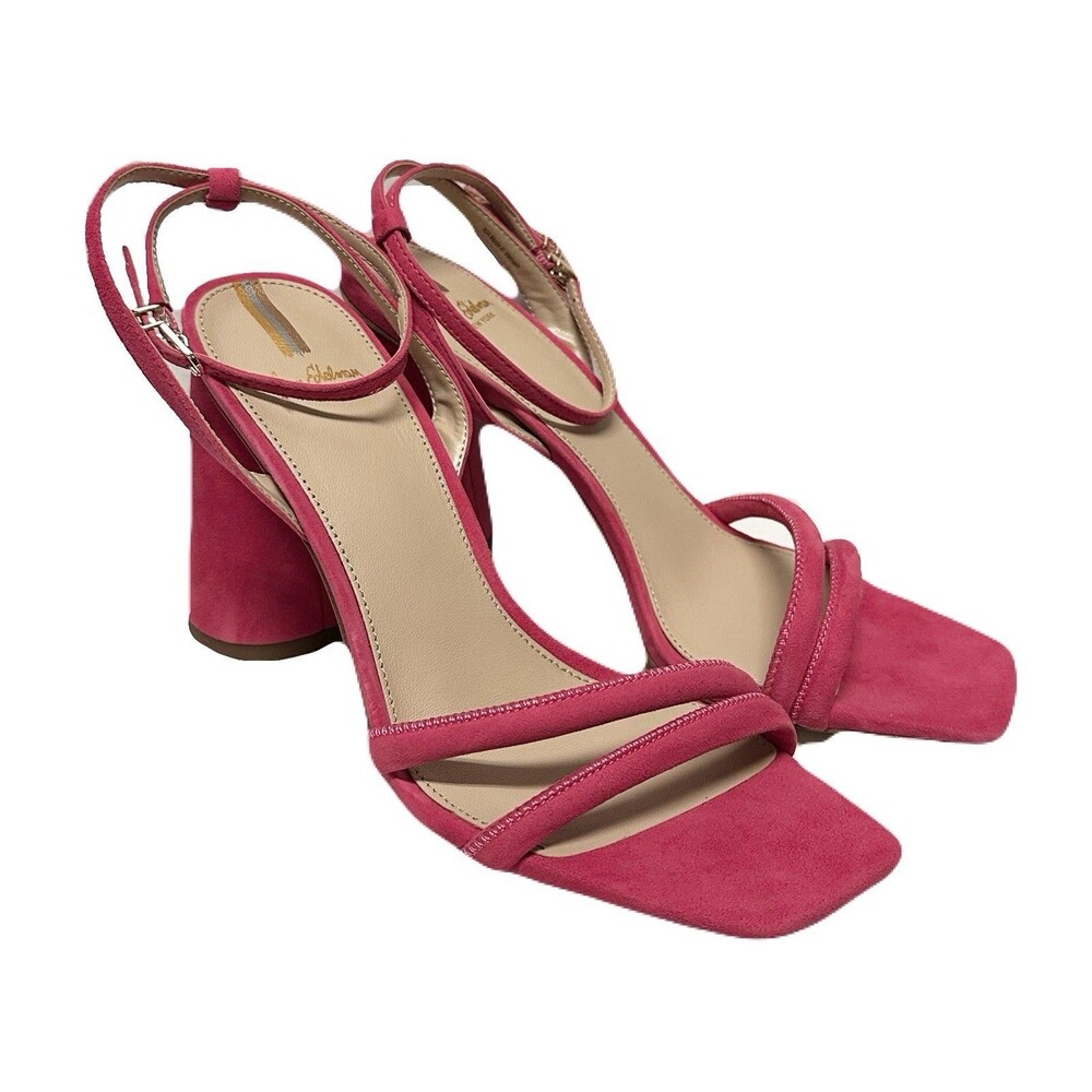 NEW Sam Edelman Kia Womens Size 9.5 Ultra Fuchsia Block Heel Leather Sandal - Picture 2 of 8